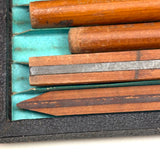 Scarce c. 1860s E. Eberhard Faber Polygrade Drawing Pencils in Original Case with Snap Closure