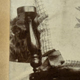Boy in Suit with Fur Rug and Patterns Everywhere (on Grass???), Wonderful Antique Mounted Photo
