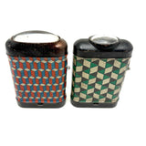 Best Pattern: Pair of c. 1940s Tin Pocket Flashlights/Torches (Stripped of Mechanics)