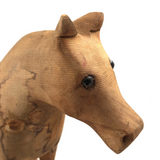 Muscular Large Carved Folk Art Horse on Base