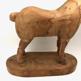 Muscular Large Carved Folk Art Horse on Base