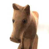 Muscular Large Carved Folk Art Horse on Base