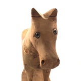 Muscular Large Carved Folk Art Horse on Base