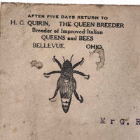 From The Queen Breeder, 1921 Postmarked Cover, Bellevue Ohio