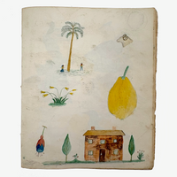 Caleb Cope's Most Wonderful Earlyish 19th Century Notebook with Many Watercolors and Schoolwork