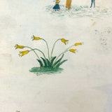 Caleb Cope's Most Wonderful Earlyish 19th Century Notebook with Many Watercolors and Schoolwork