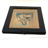 The Pet Lamb, c. 1830s J.L Marks London Hand-colored Lithograph, Original Frame and Glass