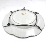 Stunning, Very Scarce, Early 1800s Tranferware Motto Plate, Perfect, with Hand-formed Wire Hanger