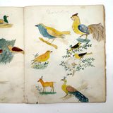 Caleb Cope's Most Wonderful Earlyish 19th Century Notebook with Many Watercolors and Schoolwork