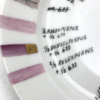 Rare and Mint, Bing & Grondahl, Denmark, Signed Porcelain Glaze Sample Plate. 1950s