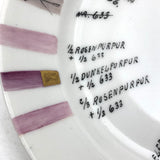 Rare and Mint, Bing & Grondahl, Denmark, Signed Porcelain Glaze Sample Plate. 1950s