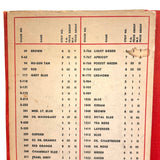 Scarce and Beautiful Standard Coosa Thatcher Co Dyed Cotton Thread Color Card