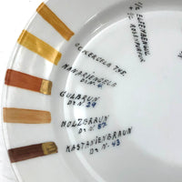 Rare and Mint, Bing & Grondahl, Denmark, Signed Porcelain Glaze Sample Plate. 1950s