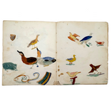 Caleb Cope's Most Wonderful Earlyish 19th Century Notebook with Many Watercolors and Schoolwork