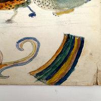 Caleb Cope's Most Wonderful Earlyish 19th Century Notebook with Many Watercolors and Schoolwork