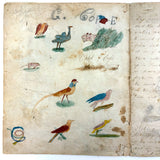 Caleb Cope's Most Wonderful Earlyish 19th Century Notebook with Many Watercolors and Schoolwork