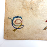 Caleb Cope's Most Wonderful Earlyish 19th Century Notebook with Many Watercolors and Schoolwork