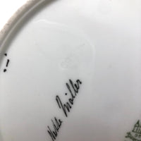 Rare and Mint, Bing & Grondahl, Denmark, Signed Porcelain Glaze Sample Plate. 1950s