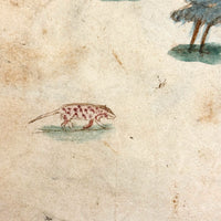 Caleb Cope's Most Wonderful Earlyish 19th Century Notebook with Many Watercolors and Schoolwork