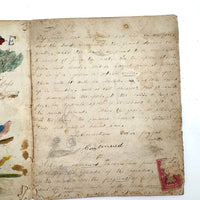 Caleb Cope's Most Wonderful Earlyish 19th Century Notebook with Many Watercolors and Schoolwork