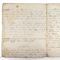 Caleb Cope's Most Wonderful Earlyish 19th Century Notebook with Many Watercolors and Schoolwork