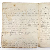 Caleb Cope's Most Wonderful Earlyish 19th Century Notebook with Many Watercolors and Schoolwork