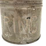 Silver Painted Old STRING Tin (with twine inside)