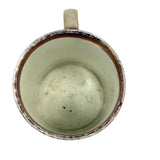 God's Beneficence: C. 1810-20 English Creamware Child's Mug, Transfer Decorated with Hand-Painting and Pink Luster Rim