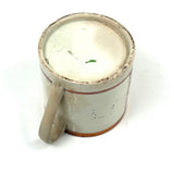 God's Beneficence: C. 1810-20 English Creamware Child's Mug, Transfer Decorated with Hand-Painting and Pink Luster Rim