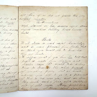 Caleb Cope's Most Wonderful Earlyish 19th Century Notebook with Many Watercolors and Schoolwork