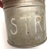 Silver Painted Old STRING Tin (with twine inside)