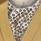 Mustard Cardigan and Paisley Blouse, Tender Oil on Canvas Portrait Signed Ger. Rain (?)