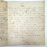 Caleb Cope's Most Wonderful Earlyish 19th Century Notebook with Many Watercolors and Schoolwork