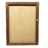 Mustard Cardigan and Paisley Blouse, Tender Oil on Canvas Portrait Signed Ger. Rain (?)