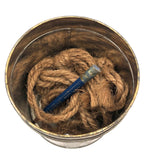 Silver Painted Old STRING Tin (with twine inside)