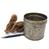 Silver Painted Old STRING Tin (with twine inside)