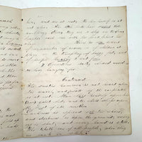 Caleb Cope's Most Wonderful Earlyish 19th Century Notebook with Many Watercolors and Schoolwork