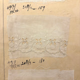 19th Century Embroidered Eyelet Lace Samples: Over-sized, Double-sided Page (13 Samples)