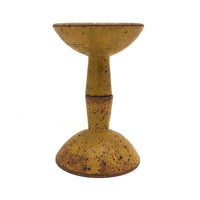 Vintage Dan Weaver Mustard Glazed Earthenware Candle Sticks