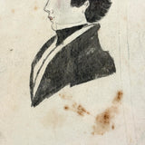 Siblings Frances Jane and Luther Dwight Woodbury, Sutton, MA, 1840s Folk Art Watercolor Portraits in Period Frames