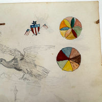 Caleb Cope's Most Wonderful Earlyish 19th Century Notebook with Many Watercolors and Schoolwork