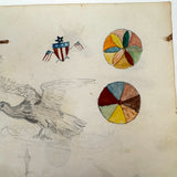 Caleb Cope's Most Wonderful Earlyish 19th Century Notebook with Many Watercolors and Schoolwork
