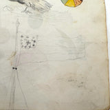 Caleb Cope's Most Wonderful Earlyish 19th Century Notebook with Many Watercolors and Schoolwork