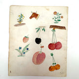 Caleb Cope's Most Wonderful Earlyish 19th Century Notebook with Many Watercolors and Schoolwork