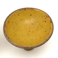 Vintage Dan Weaver Mustard Glazed Earthenware Candle Sticks