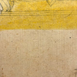 Antique Thai Gouache and Gold Leaf Painting of Mythical Ghilen