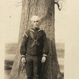 Handsome Sailor, c. 1920s Real Photo Postcard of Navy Man