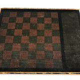 Beautiful 19th C. Primitive Red, Green, Black Painted Checkerboard