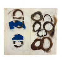 Annotated Collected Hair Locks Stitched to Paper with Handwritten Names and Notes #1, 1866