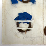 Annotated Collected Hair Locks Stitched to Paper with Handwritten Names and Notes #1, 1866